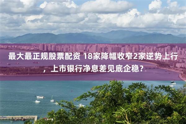 最大最正规股票配资 18家降幅收窄2家逆势上行，上市银行净息差见底企稳？