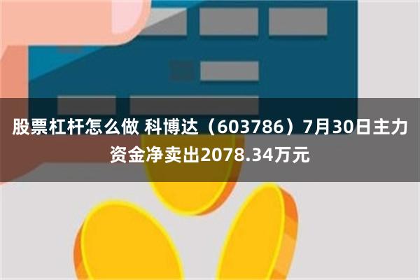 股票杠杆怎么做 科博达（603786）7月30日主力资金净卖出2078.34万元
