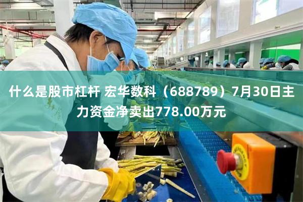 什么是股市杠杆 宏华数科（688789）7月30日主力资金净卖出778.00万元