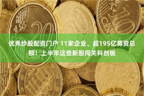 优秀炒股配资门户 11家企业、超195亿募资总额！上半年这些新股闯关科创板