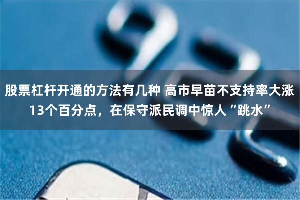 股票杠杆开通的方法有几种 高市早苗不支持率大涨13个百分点，在保守派民调中惊人“跳水”