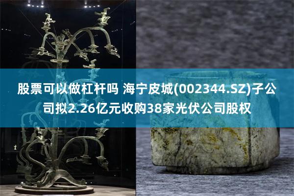 股票可以做杠杆吗 海宁皮城(002344.SZ)子公司拟2.26亿元收购38家光伏公司股权