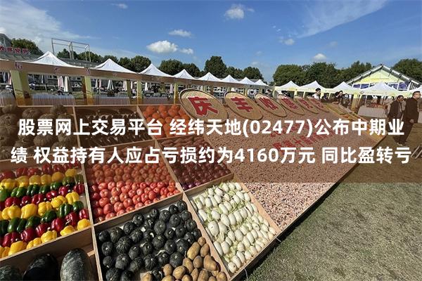 股票网上交易平台 经纬天地(02477)公布中期业绩 权益持有人应占亏损约为4160万元 同比盈转亏