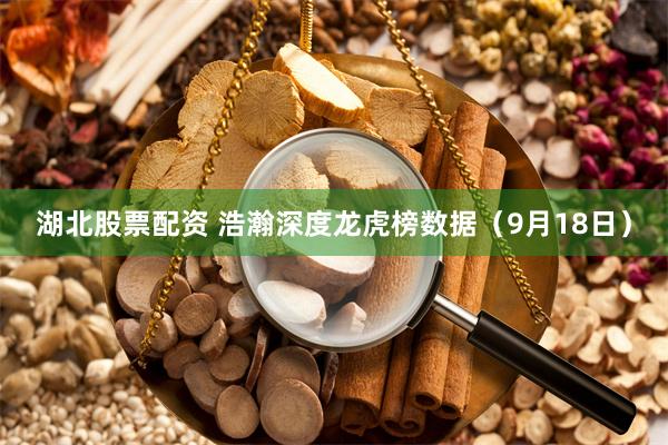 湖北股票配资 浩瀚深度龙虎榜数据（9月18日）