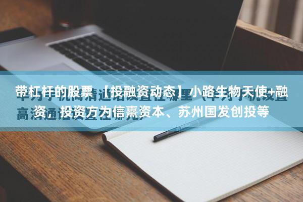 带杠杆的股票 【投融资动态】小路生物天使+融资,投资方为信熹资本、苏州国发创投等