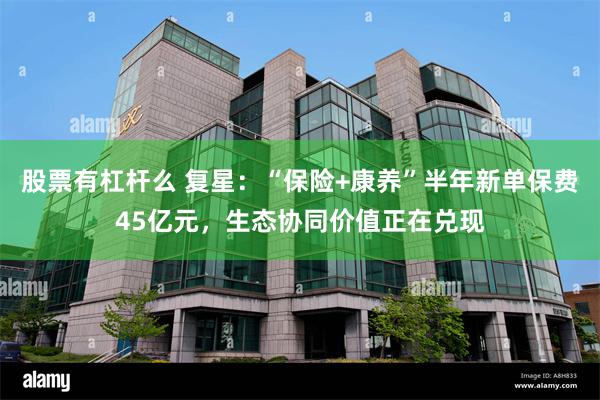 股票有杠杆么 复星：“保险+康养”半年新单保费45亿元，生态协同价值正在兑现