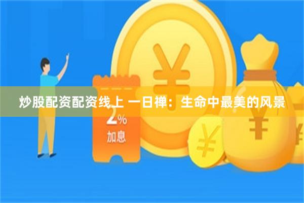 炒股配资配资线上 一日禅：生命中最美的风景